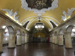 Estação de metrô, Moscou.