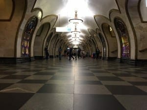 Estação de metrô, Moscou.