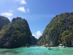 Navegando en Big Lagoon, El Nido.