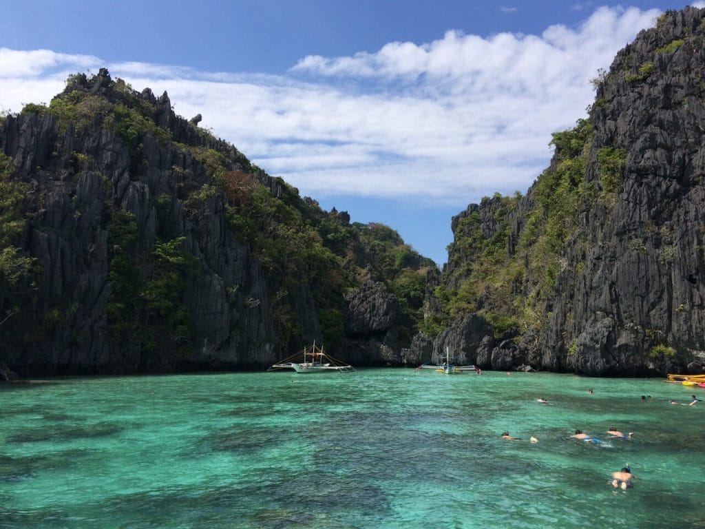 The emerald water of Small Lagoon, El Nido.