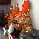 Restauración de los Budas.