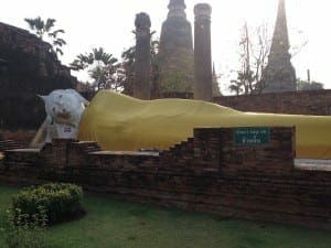 Reclined buddha at Wat yai chai mongkhon