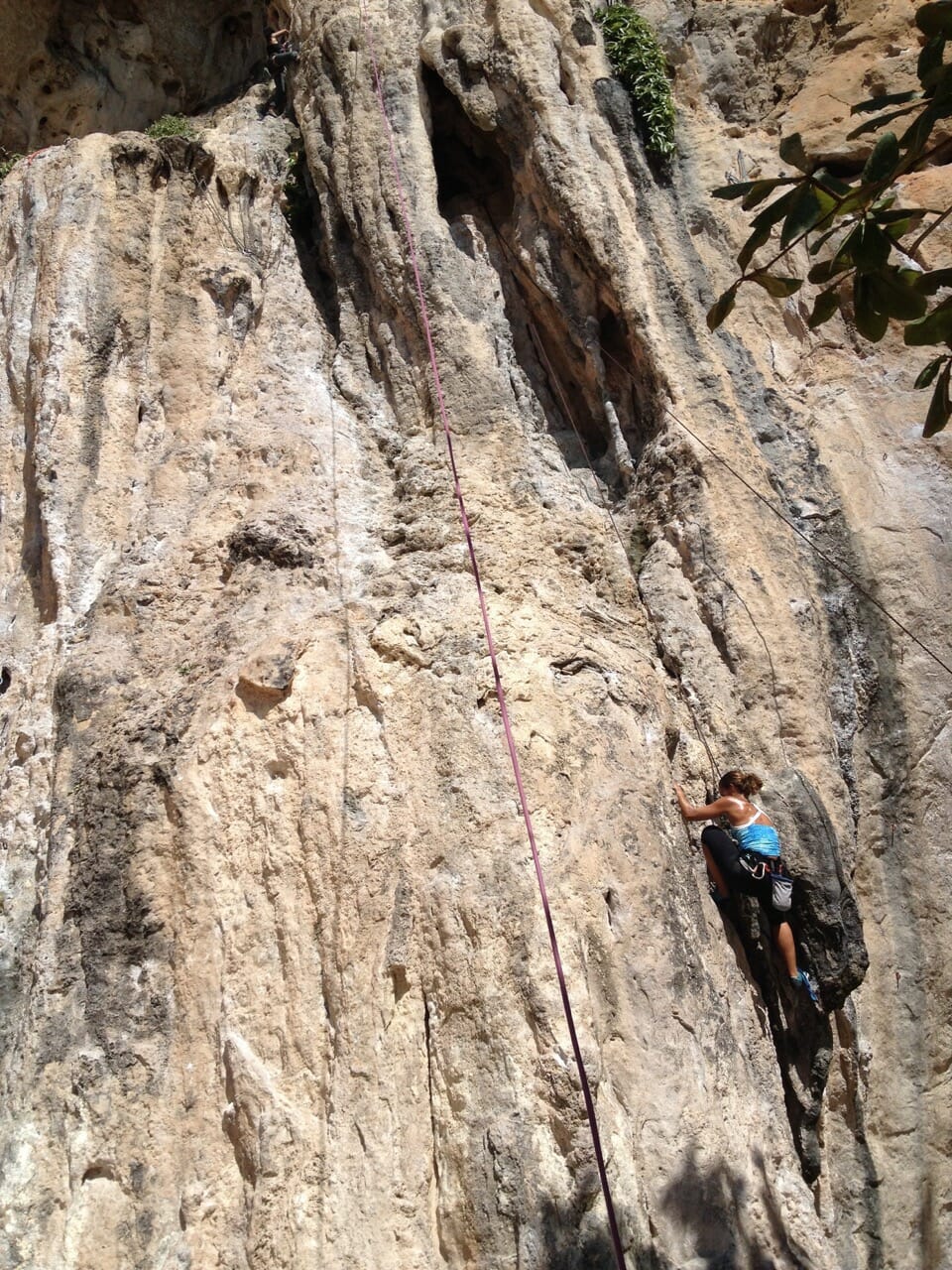 Rock climbing in Railay Beach.