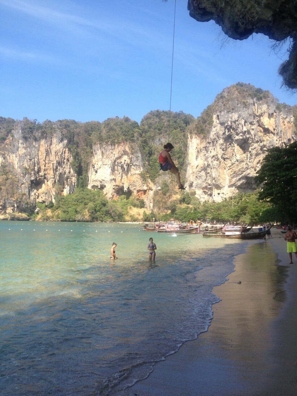 Rock climbing in Railay Beach.