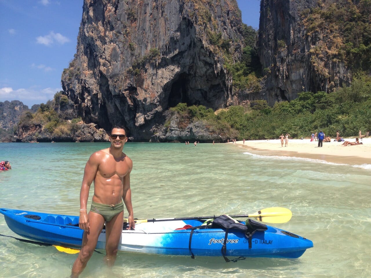 Kaiaking in Railay Beach.