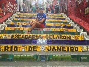 Difícil tirar essa foto sem muita gente por perto...Escadaria Selarón, Rio.
