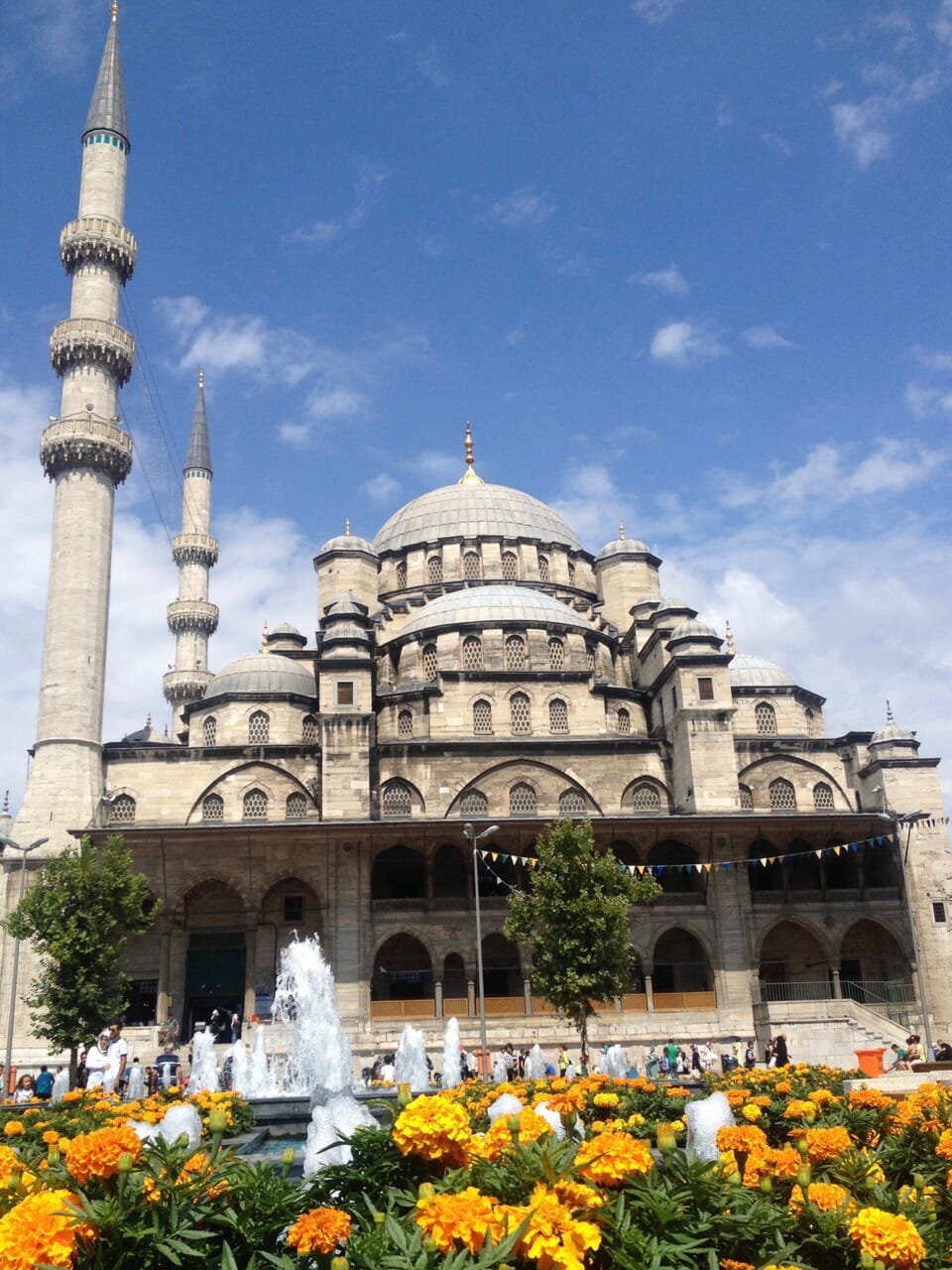 The facade of the New Mosque, Istanbul.