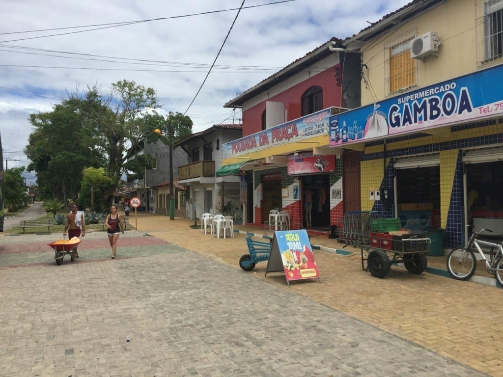 O vilarejo de Gamboa, Arquipélago de Tinharé, Bahia, Brasil