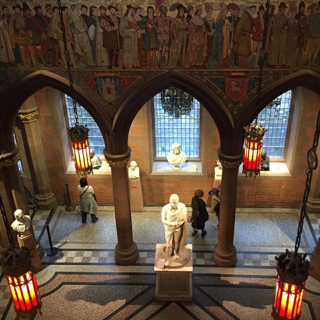 The interior of Scottish National Portrait Gallery, one of the best museums in Edinburgh