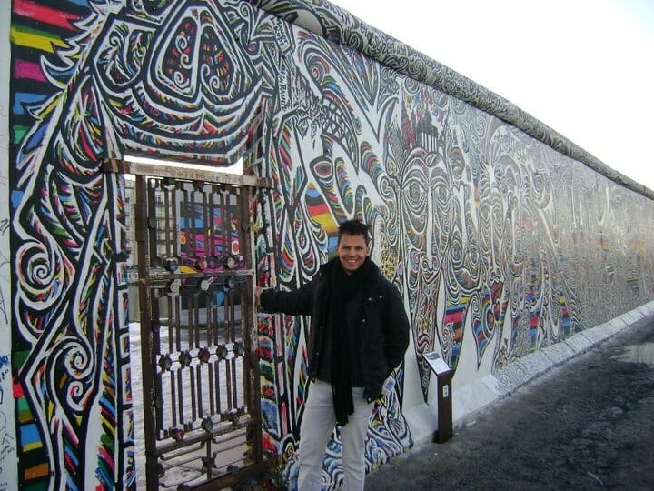 No muro de Berlim