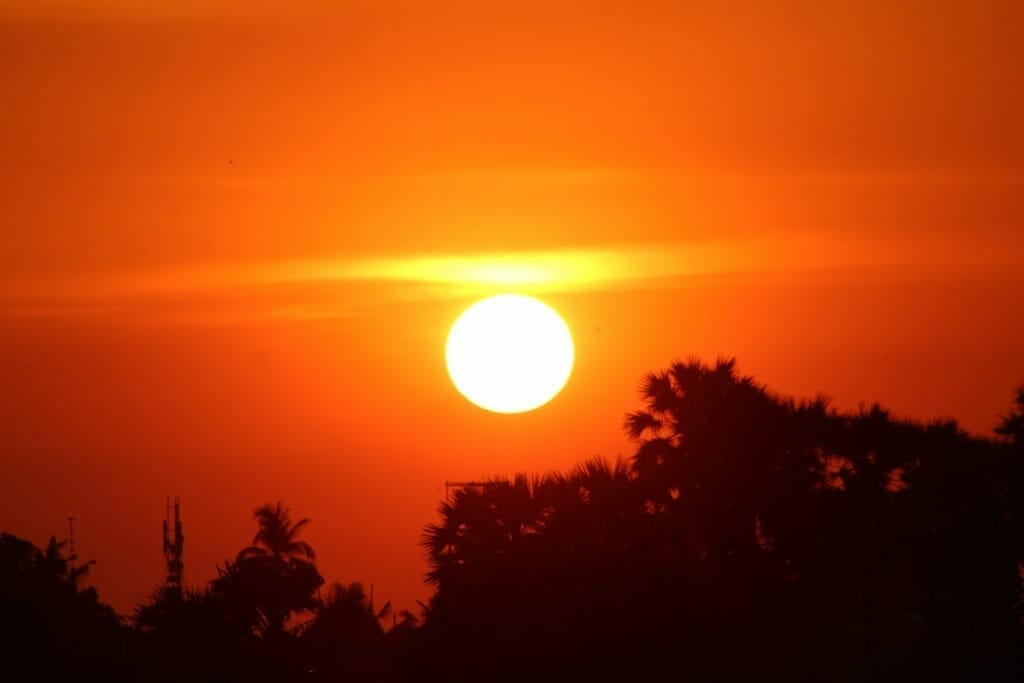 Pôr do sol em Siem Reap, Cambodia