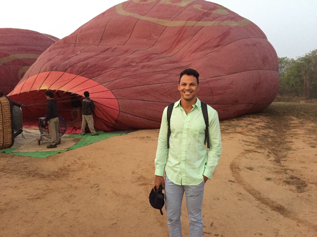 Listo para volar en globo