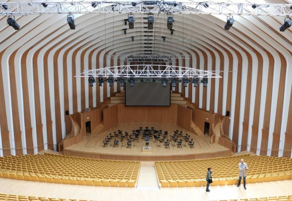 One of the main halls visited during the guided tour to Valencia Opera House