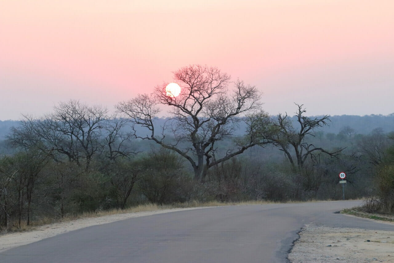 Pôr-do-sol no Kruger