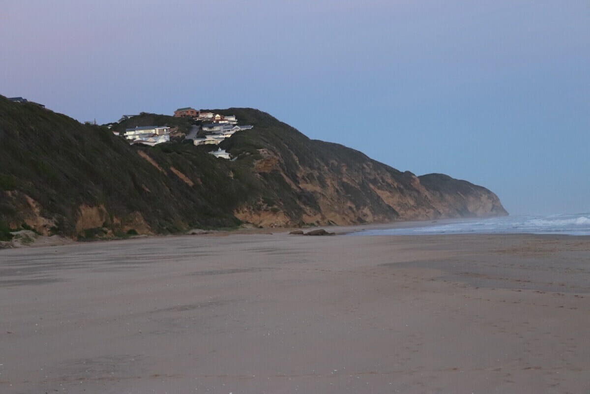 Myoli Beach, na cidade costeira de Sedgfield, África do sul