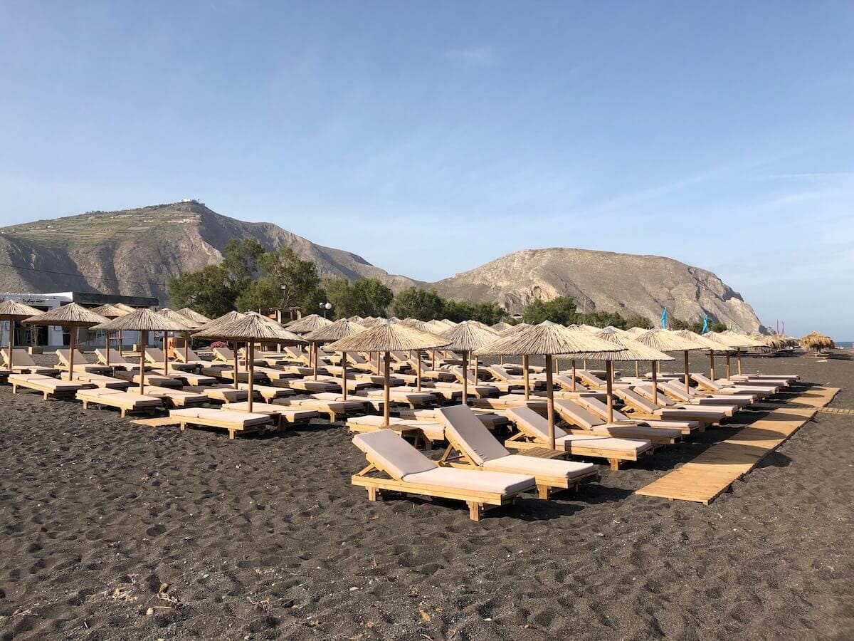 Perivolos Beach, Santorini, Greece