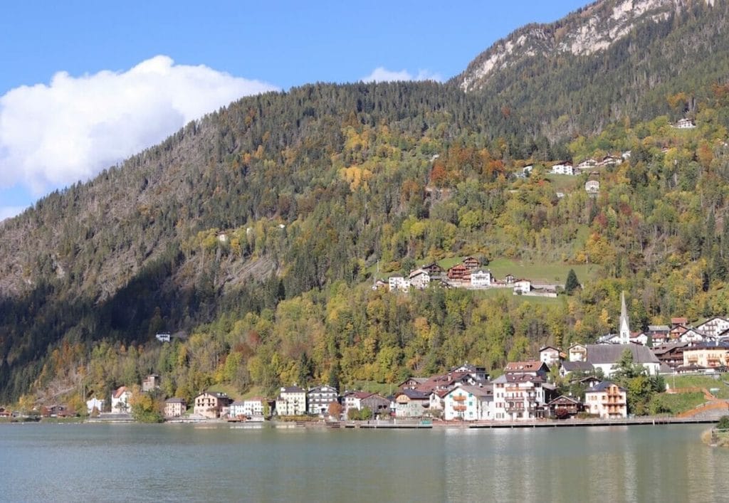 The town of Alleghe, Veneto, Italy