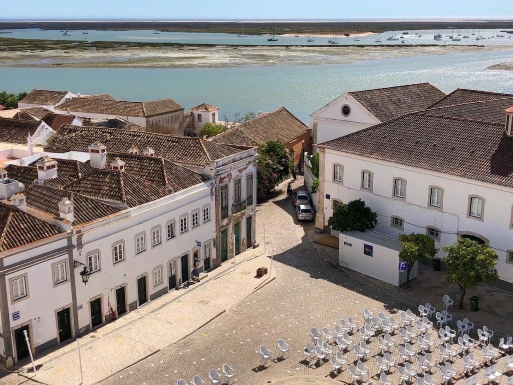 View from the bell tower of Sé Cathedral, Faro, Portugal