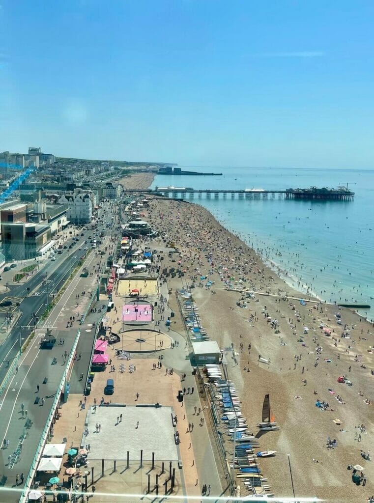 The view of Brighton from the British Airways i360