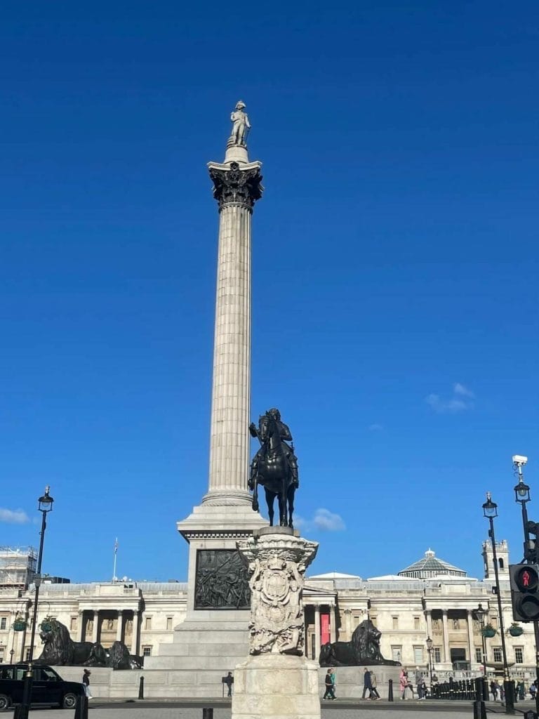 Nelson's Column and Trafalgar Square, London