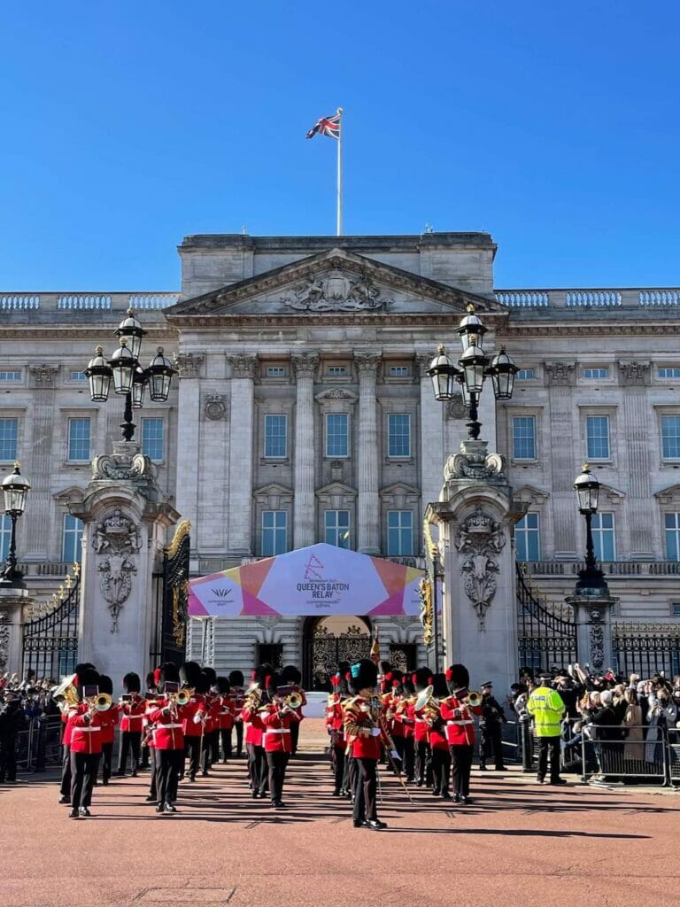 The changing of the guard at Buckingham Palace