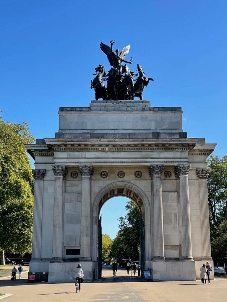 O monumental Arco de Wellington, Londres