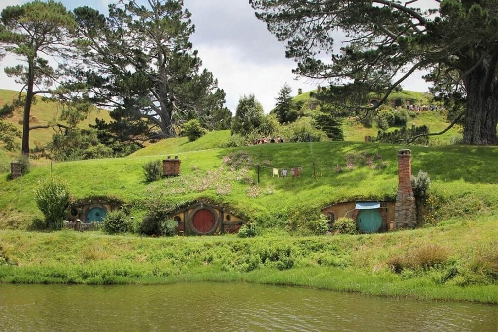 Visiting Hobbiton, the Love of the Rings movie set, is one of the best things to do  in New Zealand