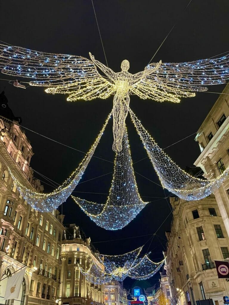 The spirit-shaped displays on Regent Street Christmas Lights 2022
