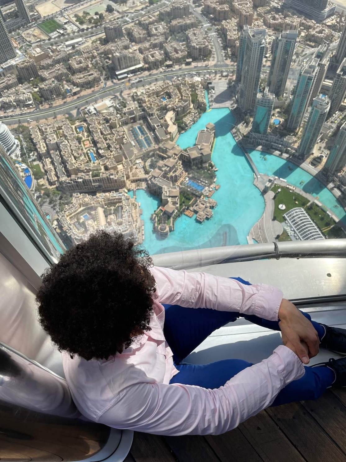 La vista desde el piso 124 de Burj_khalifa