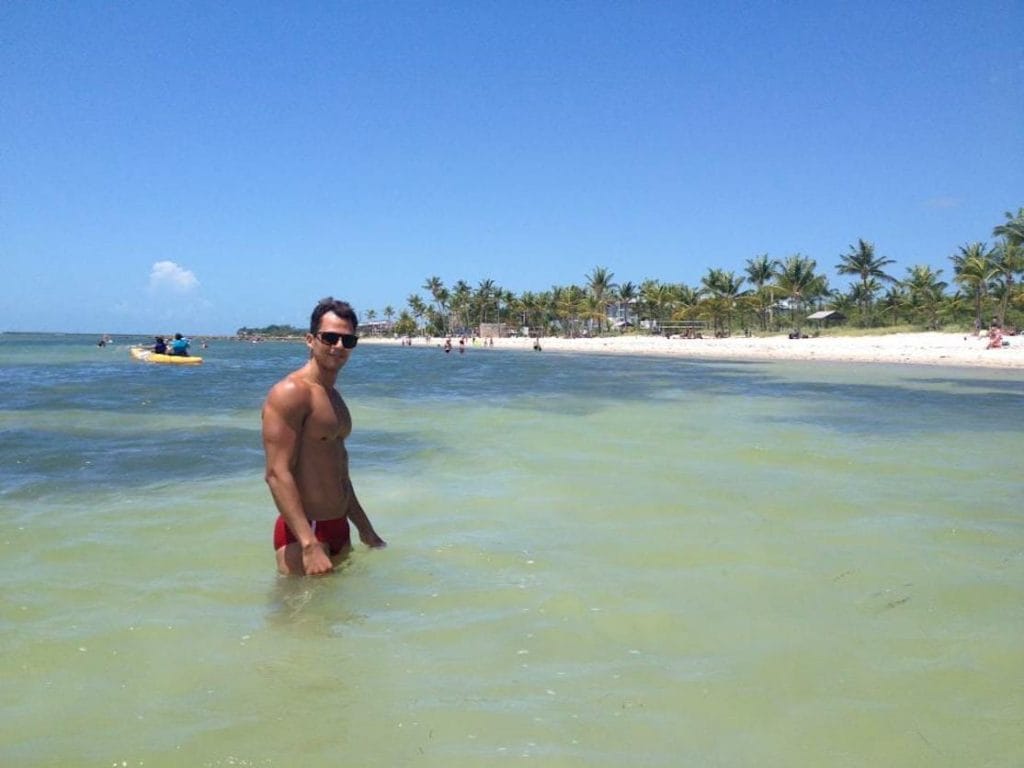 Pericles Rosa in the crystal clear waters of Key West, Florida