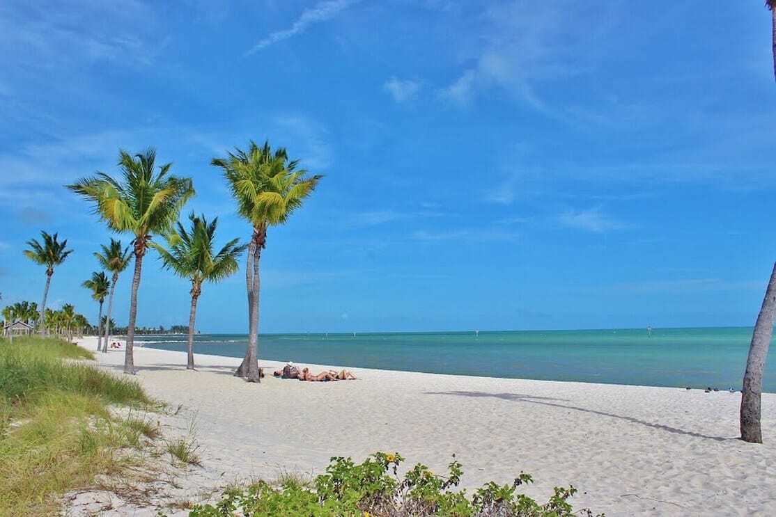 warmest beaches in florida in December
