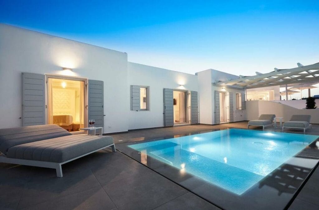 Deluxe Villa with private heated pool and jetted tub at De Sol Hotel & Spa, Fira, Santorini