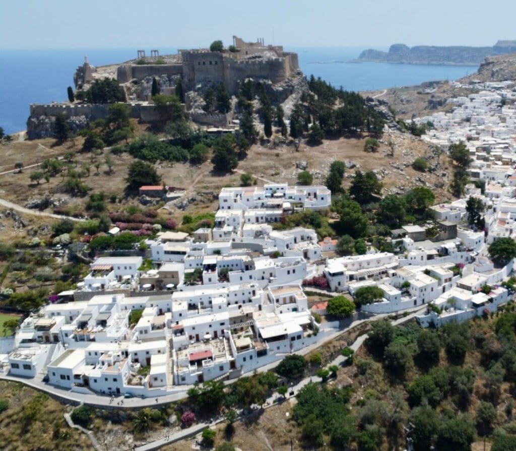 La ciudad de Lindos, Grecia, Rodas