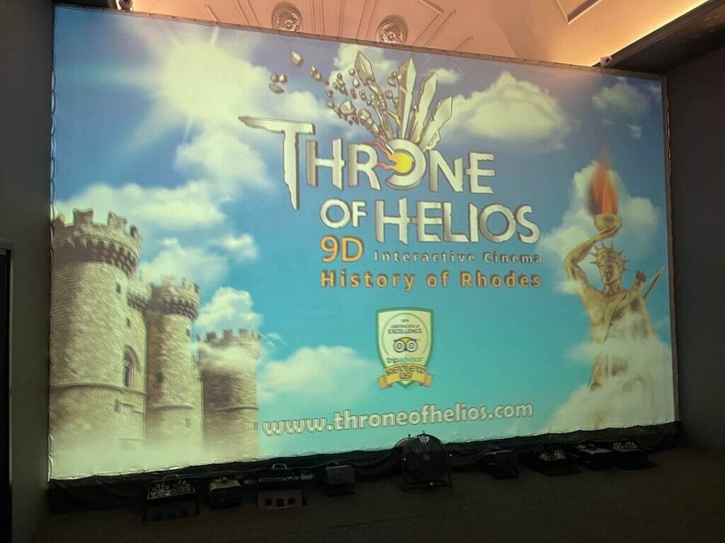Trono de Helios 9D Cinema, Rodes, Grécia