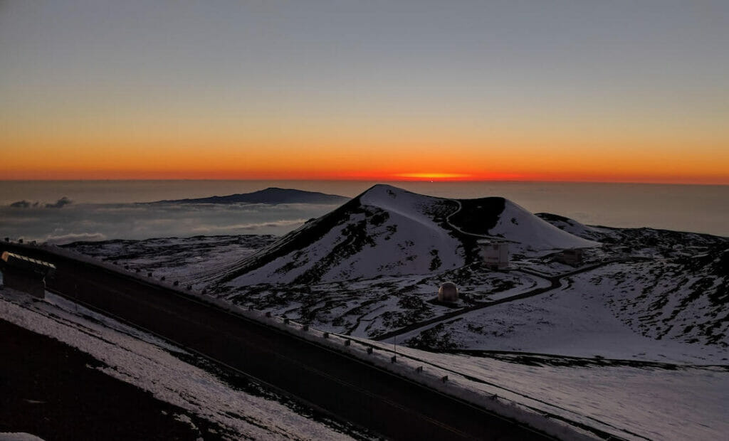 Sunset view from Mauna Kena, Hawaii, USA