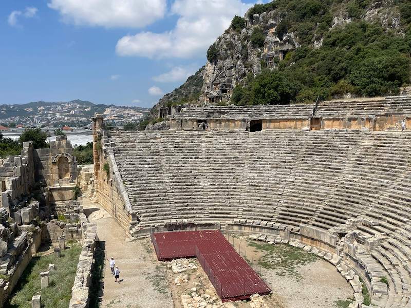 The view of the ancient Myra from its theatre, Turkey