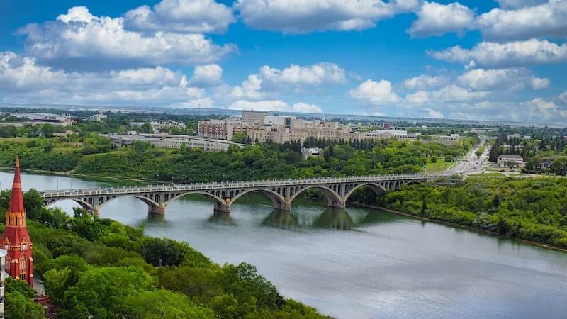 The University Bridge in Saskatoon, Saskatchewan, Canada