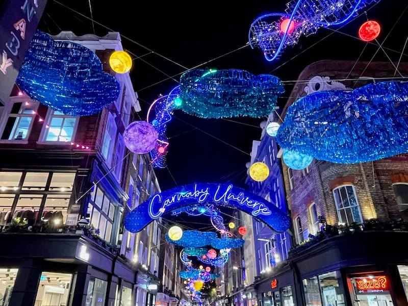 Carnaby Street Christmas Lights 2023, London, England