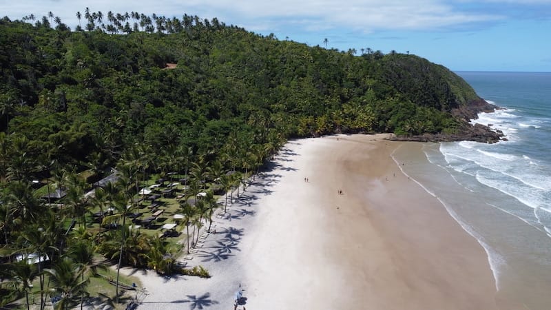 Vista aérea da Praia de Itacarezinho, Itacaré, Bahia, Brasil