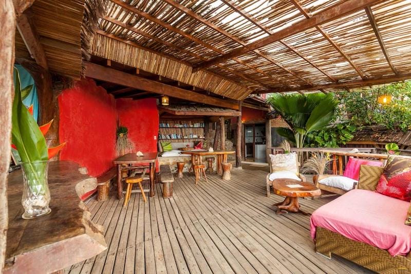 Pousada Tãnara's lounge, Itacaré, Bahia, Brazil