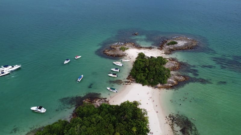 Vista aérea da Ilha de Cataguases, RJ, Brasil