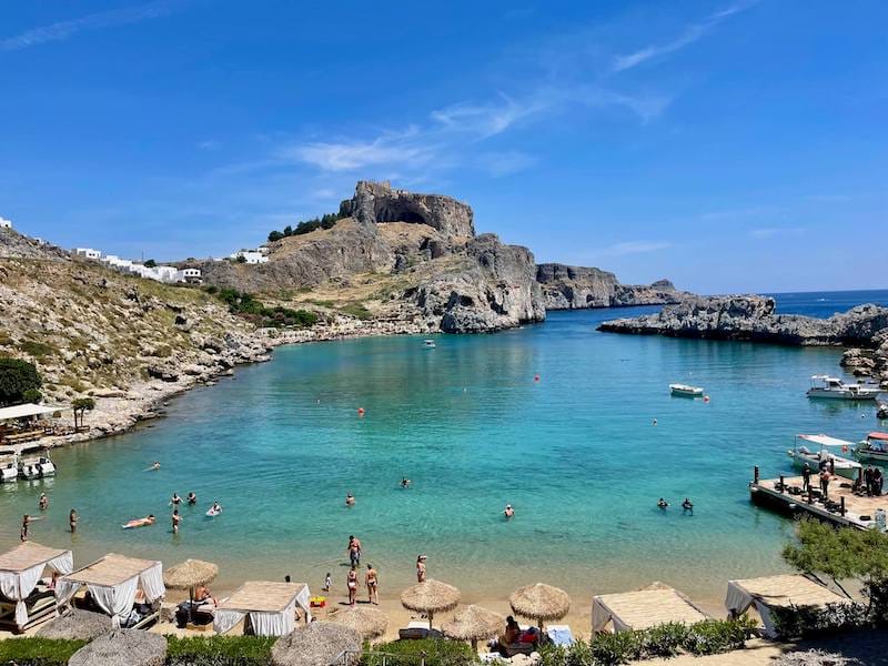 Bahía de San Pablo, Lindos, Grecia